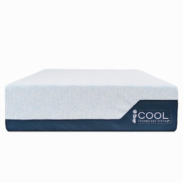 iCOOL King Medium Memory Foam Plush 14 in. Bed-in-a-Box Mattress