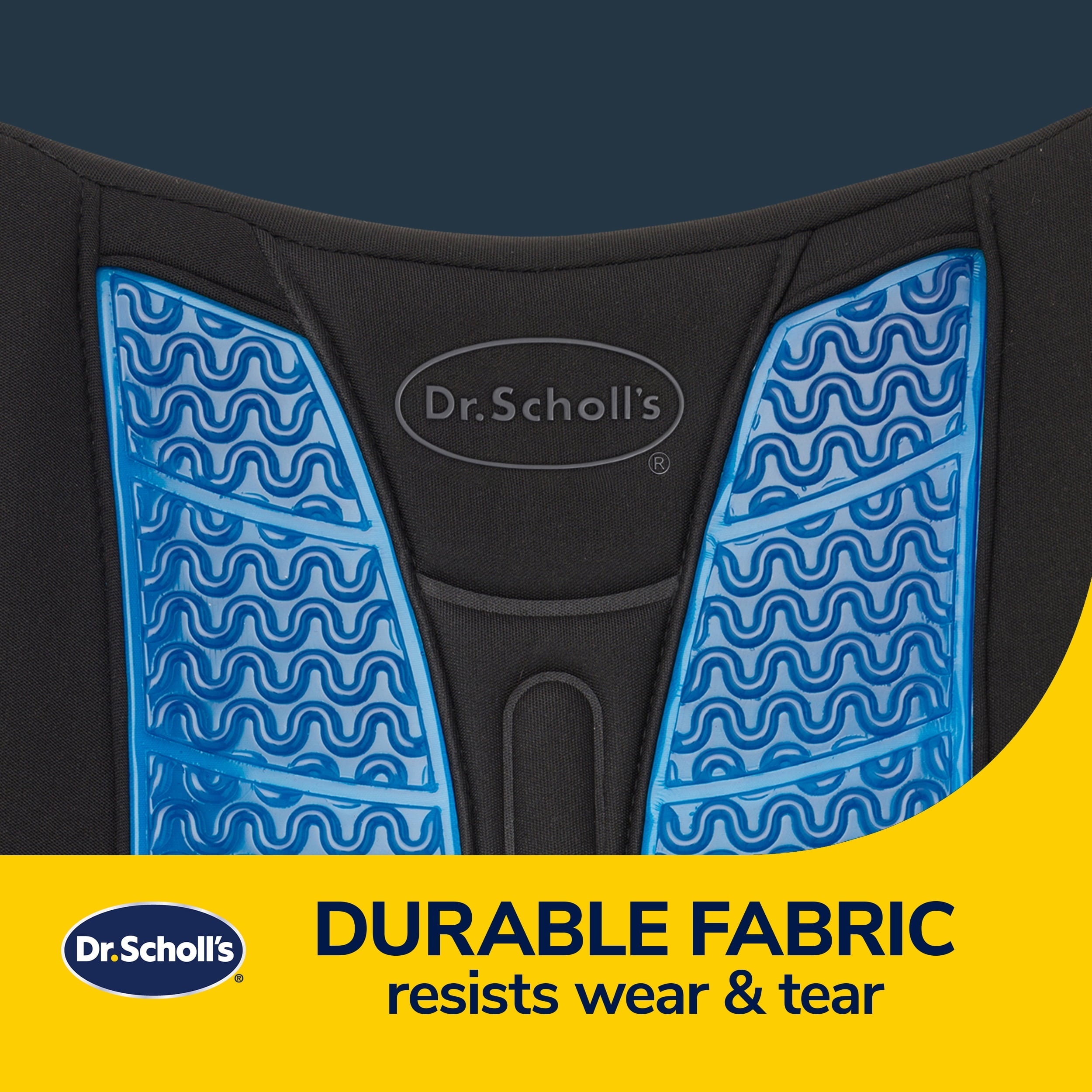 Dr. Scholl’s Black Massaging Gel Lumbar Seat Cushion, 46101WDI, 2.38 lb