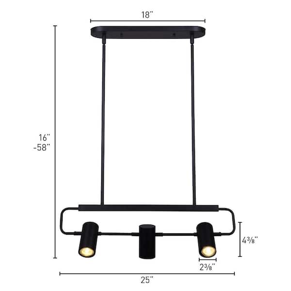 Marena 3-Light Matte Black Halogen Track Lighting Head