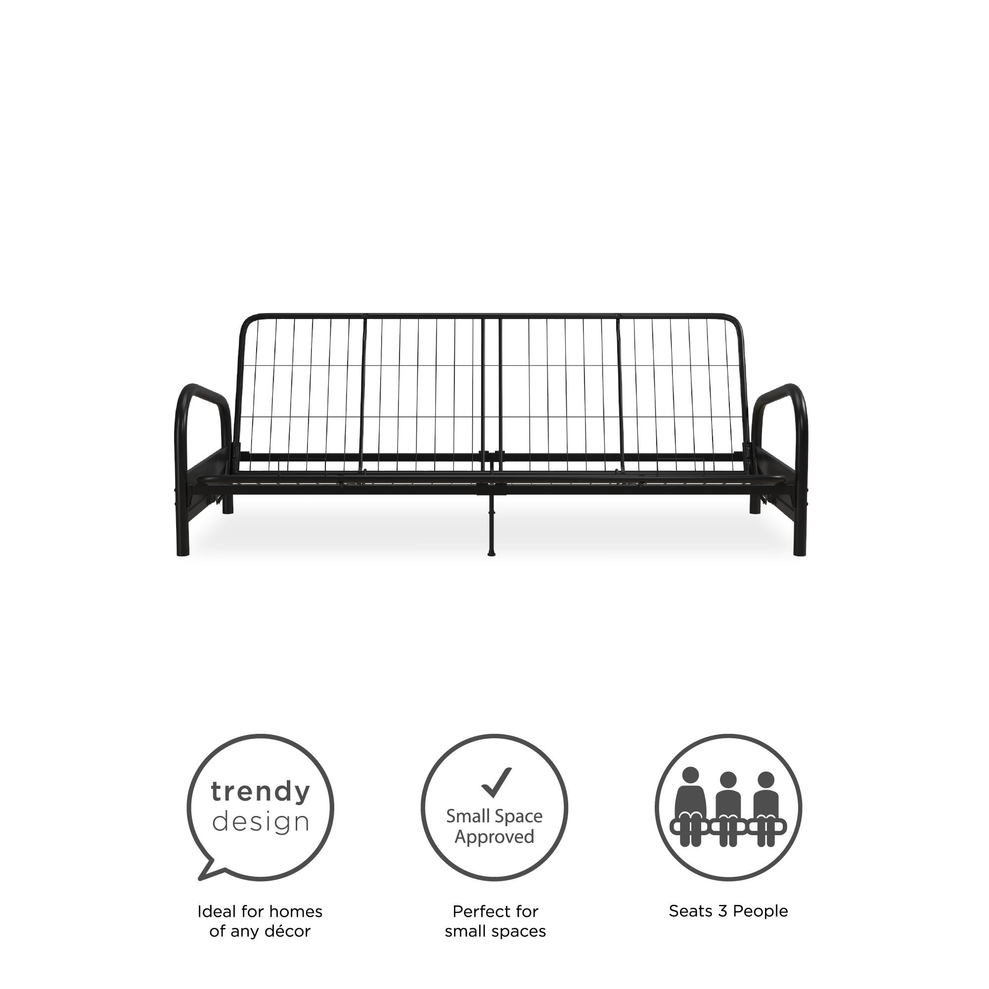 DHP Vermont Metal Futon Frame, Black