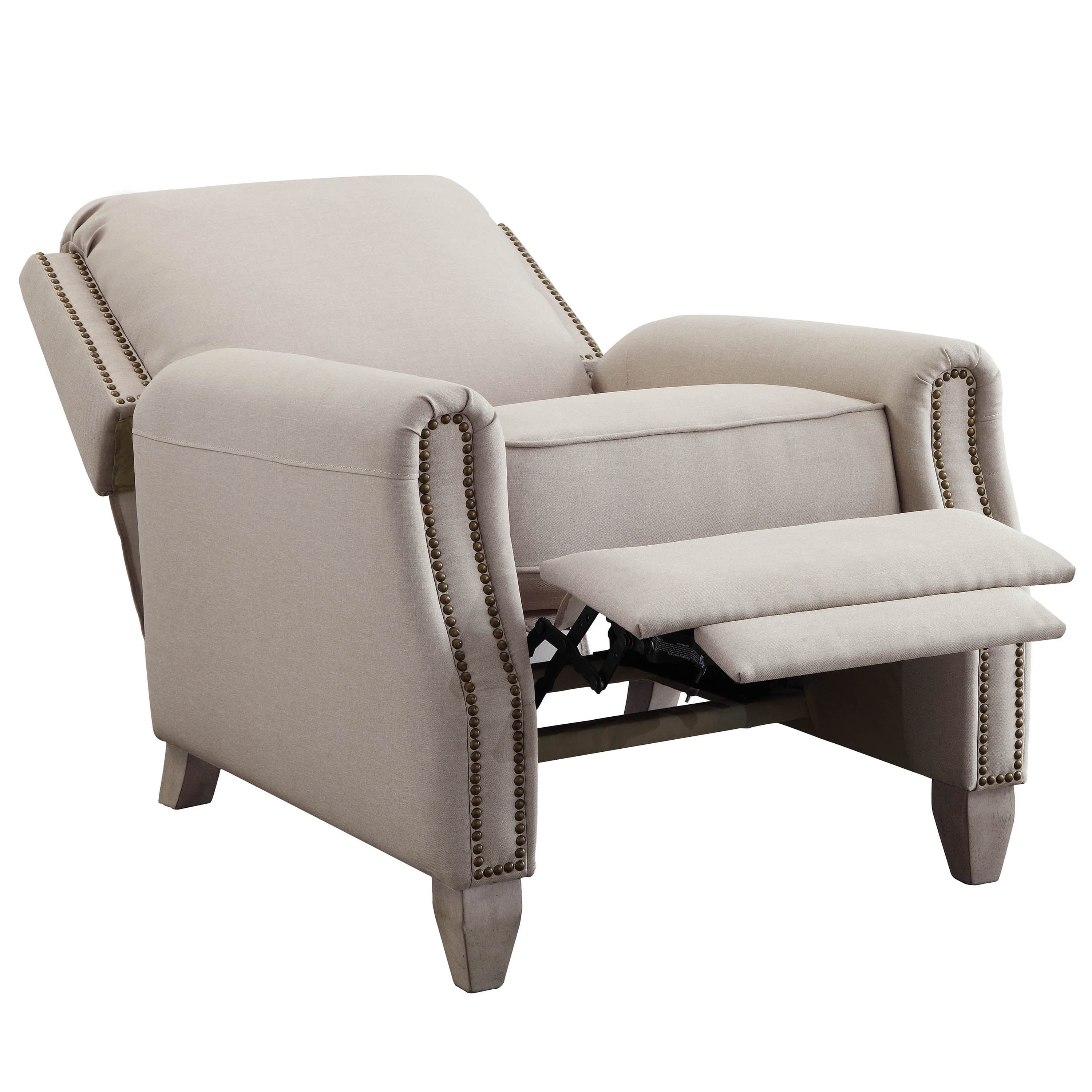 Better Homes and Gardens Pushback Recliner, Taupe Fabric Upholstery