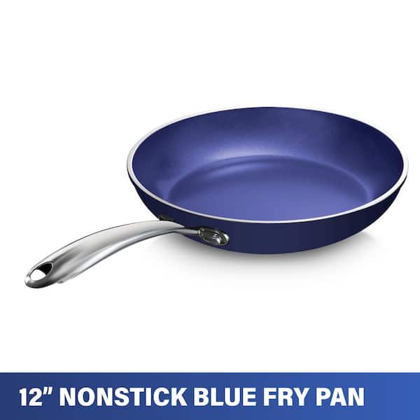 Classic Blue 12 in. Aluminum Ultra-Durable Non-Stick Diamond Infused Round Fry Pan