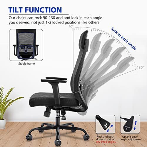 Ergonomic Computer Desk Chairs - Mesh Home Office Desk Chairs with Lumbar