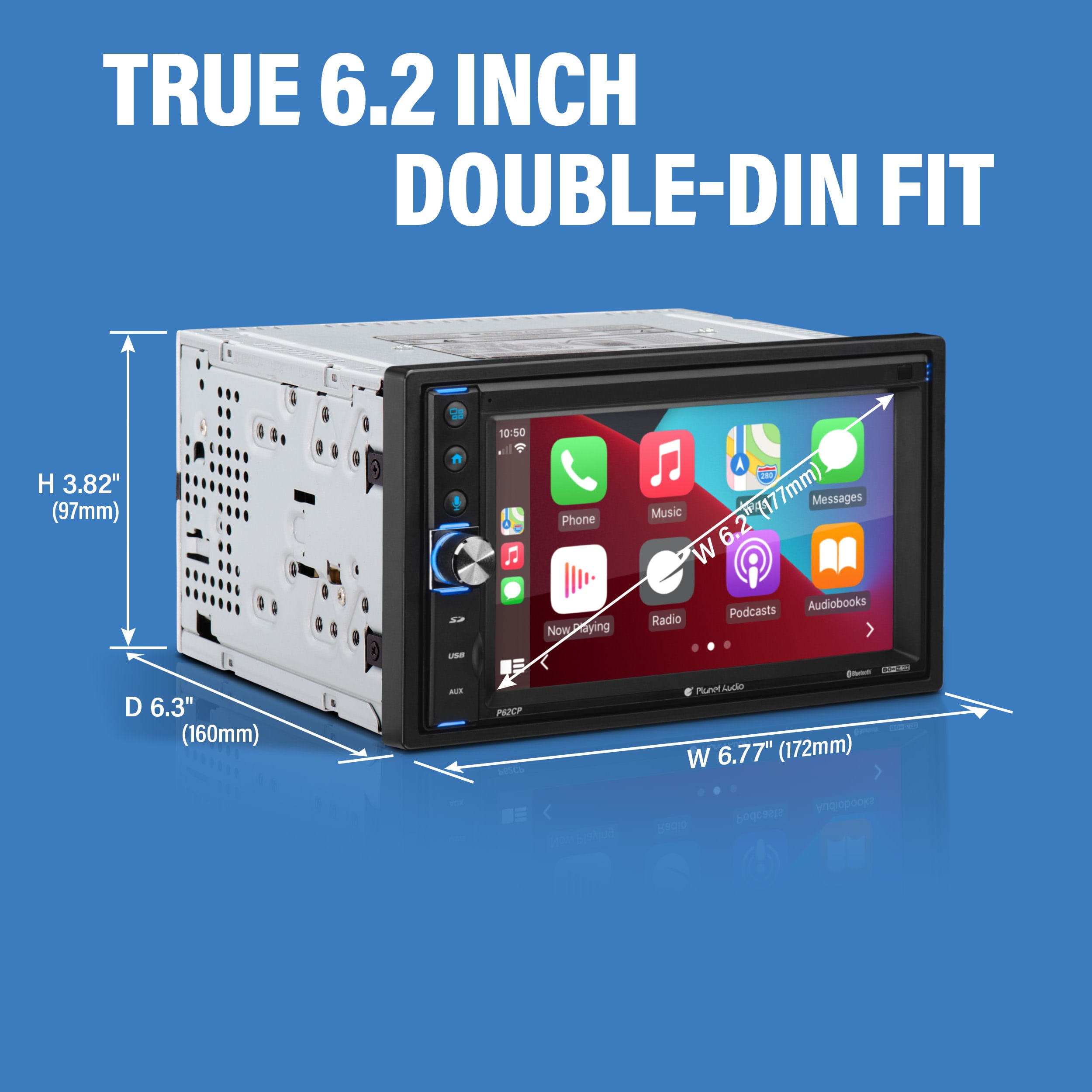 Planet Audio P62CP 6.2” Car Stereo - Apple CarPlay
