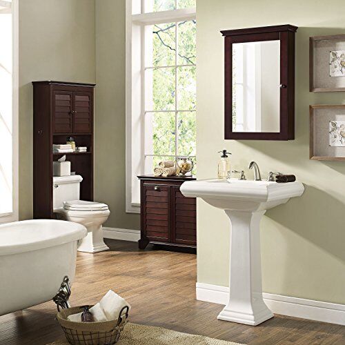 Lydia Space Saver Bathroom Cabinet Espresso