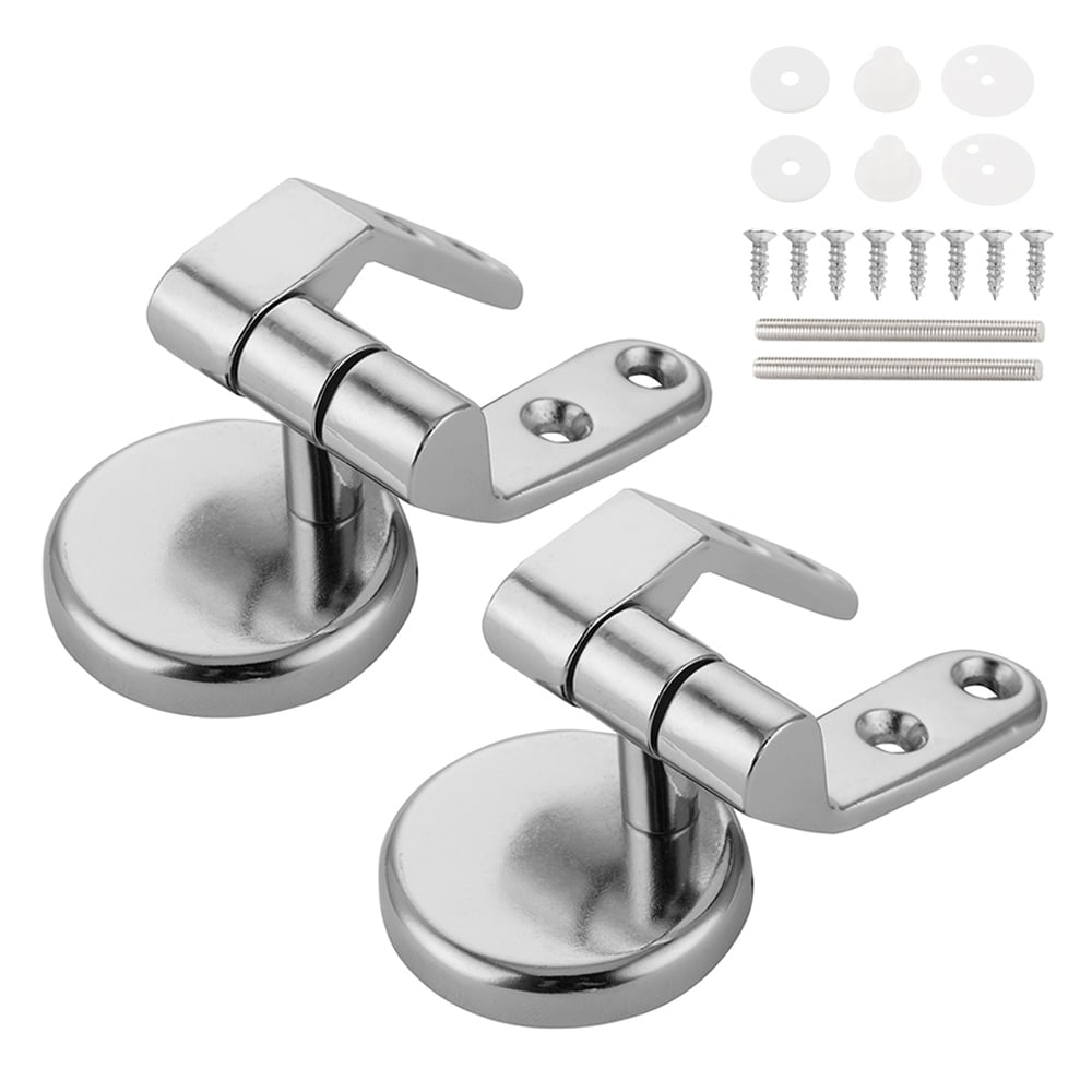 Harupink Replacement Chrome Toilet Seat Hinges Set Pair With Fittings Universal Mountings