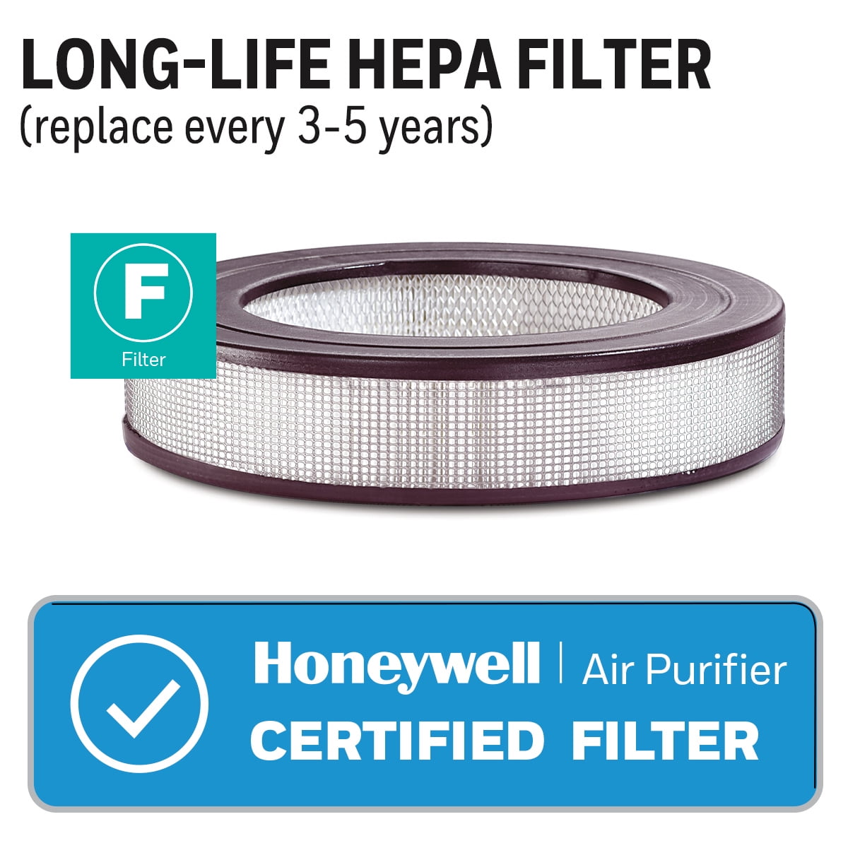 Honeywell Allergen Plus HEPA Air Purifier Allergen Reducer 390 sq ft Wildfire/Smoke, Pollen, Pet Dander, White, 50250-S