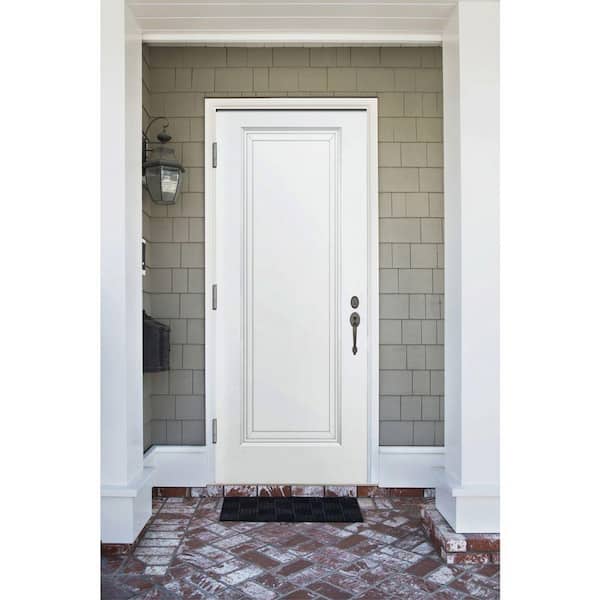 32 in. x 80 in. Element Series 1-Panel White Prime Steel Prehung Front Door with Right-Hand Outswing w/ 4-9/16 in. Frame