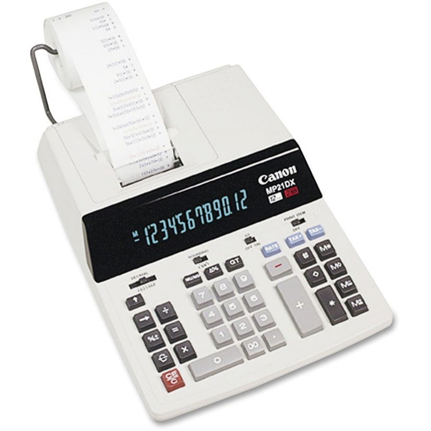 Canon, CNMMP21DX, MP21DX Color Printing Calculator, 1 Each, White