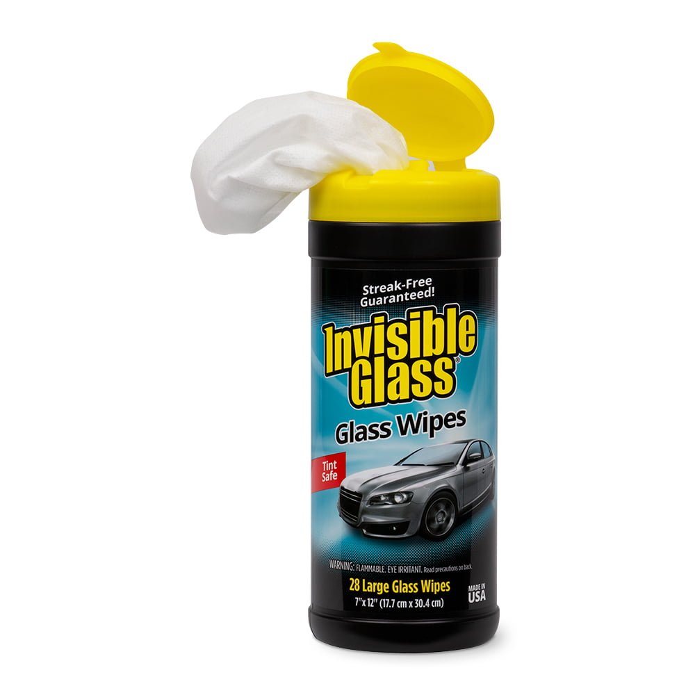 Invisible Glass Premium Glass Cleaning Wipes, 28 Count