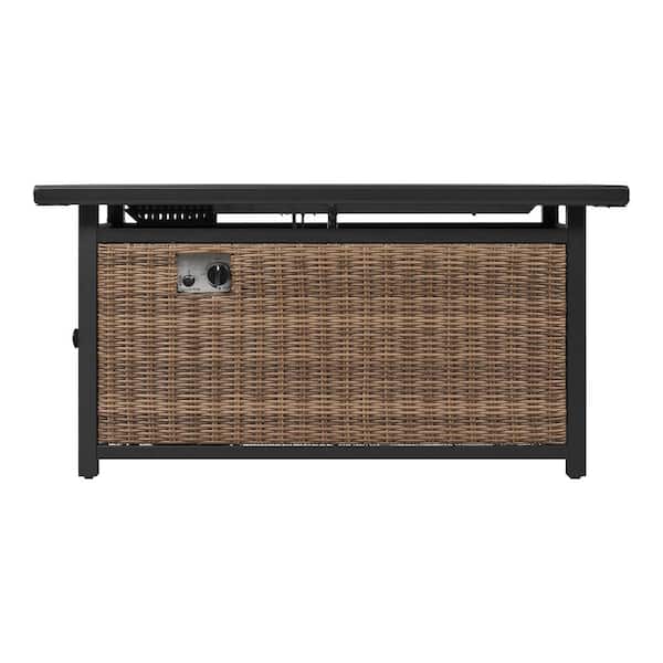 Corden 44.9 in. Outdoor Steel Propane Black Gas Fire Pit Table