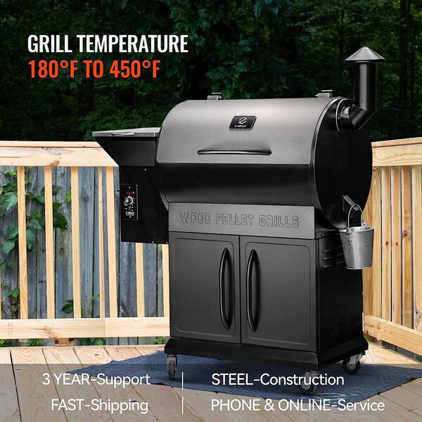 694 sq. in. Pellet Grill and Smoker, Stainless Steel
