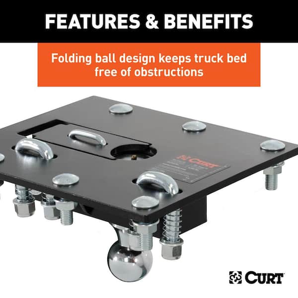 Over-Bed Folding Ball Gooseneck Hitch