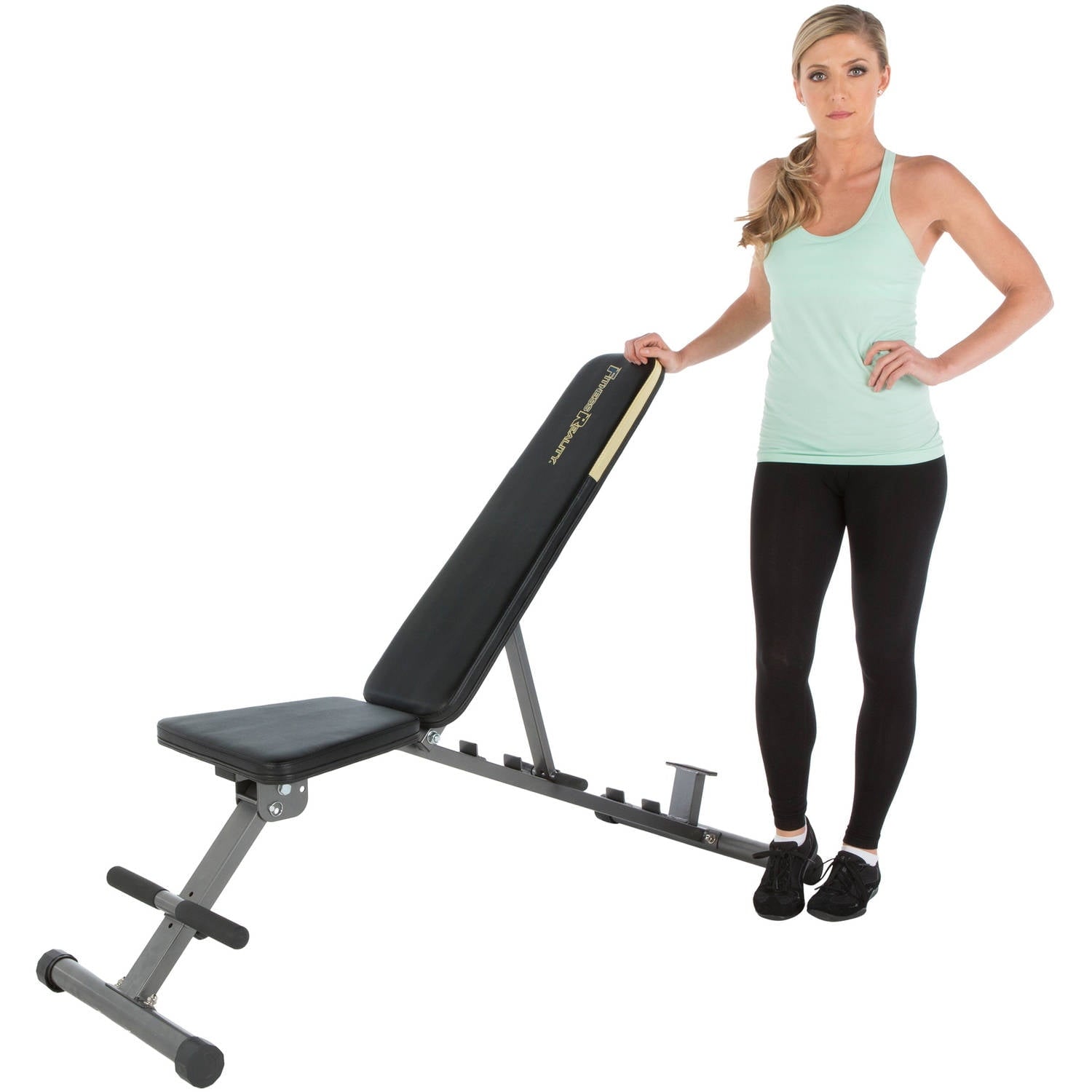 Fitness Reality Super Max 1000 Heavy-Duty Weight Bench, 12 Adjustable Backrest Positions, 800 lb Weight Capacity