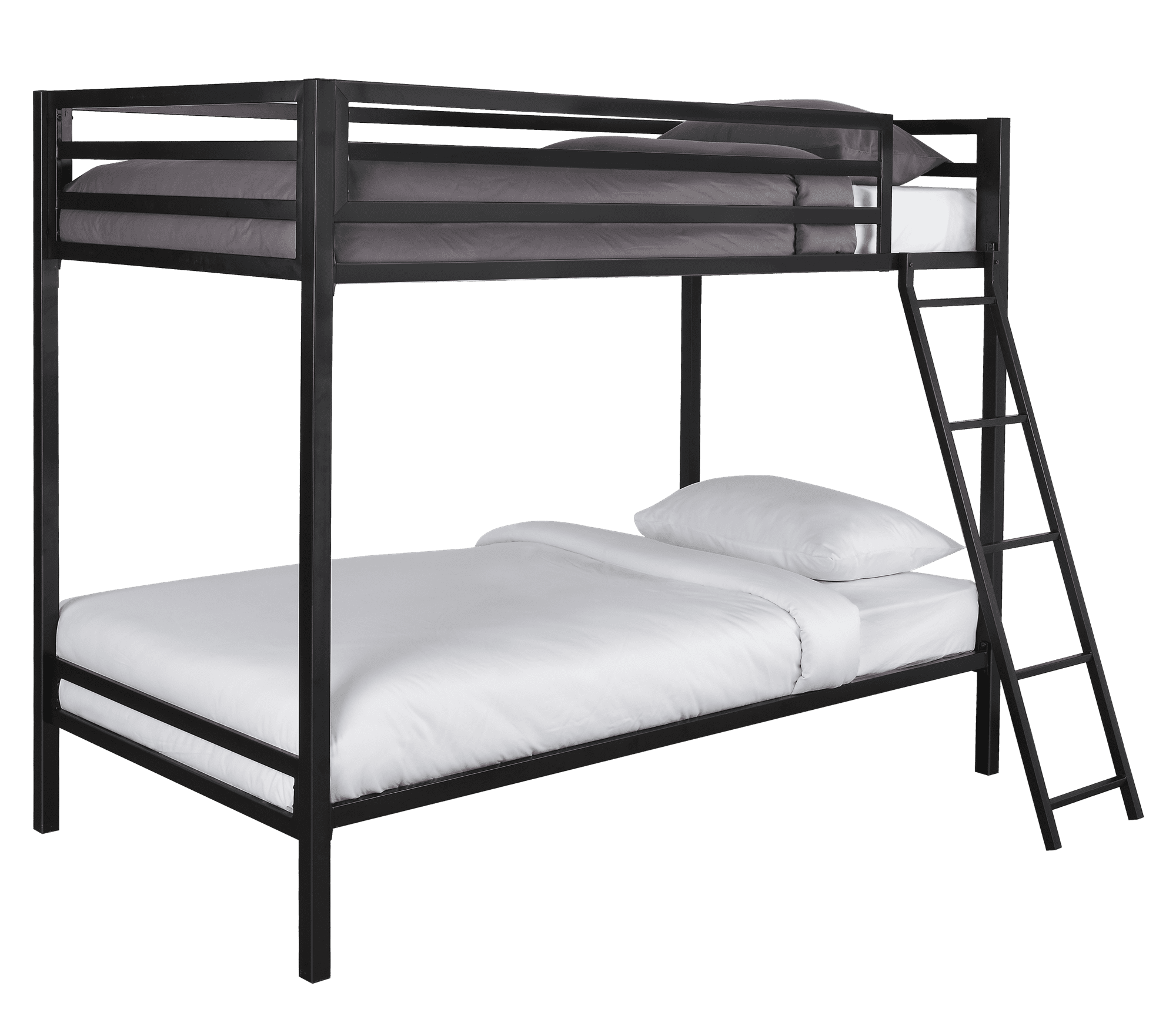 Mainstays Premium Twin over Twin Metal Bunk Bed, Black