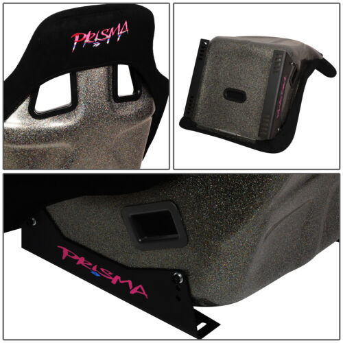 NRG FRP-302BK-ULTR<wbr/>A Prisma Fixed Back Fiberglass Bucket Racing Seat Alcantara