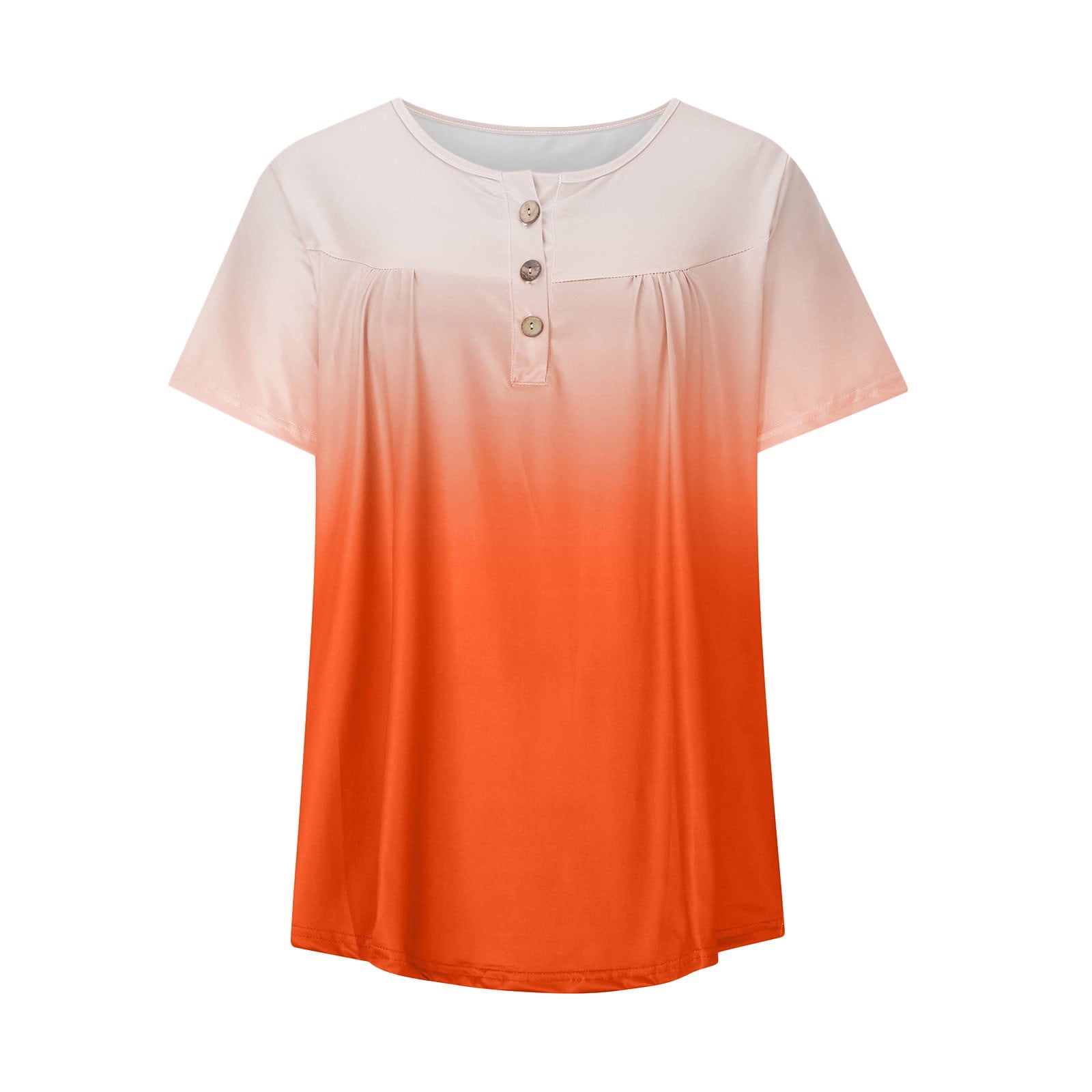 Sexy Tops for Women Shirt Tees Short Sleeve V-Neck T Shirt Tie-dye T-shirt Tops Blouse Gift For Women Orange XL