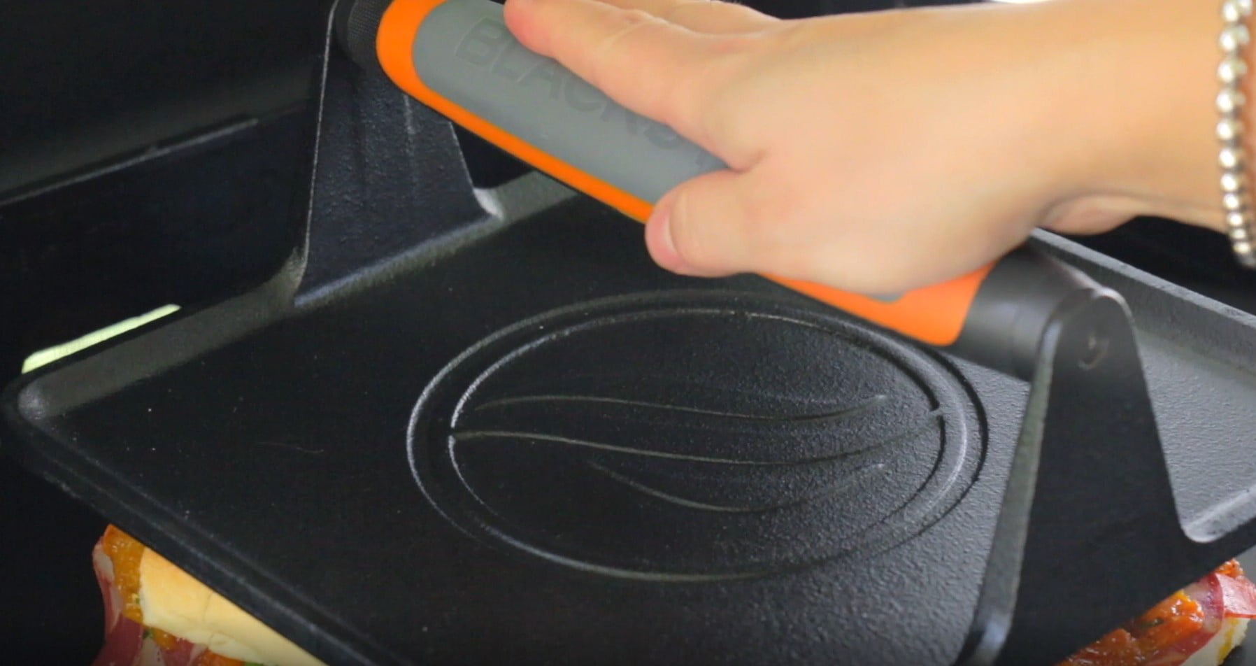 Blackstone Cast Iron XL Griddle Grill Press with Signature Handle