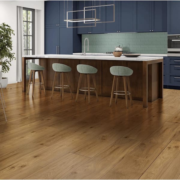 Dade Point Hickory 12 mm T x 8.03 in W Waterproof Laminate Wood Flooring (15.9 sqft/case)