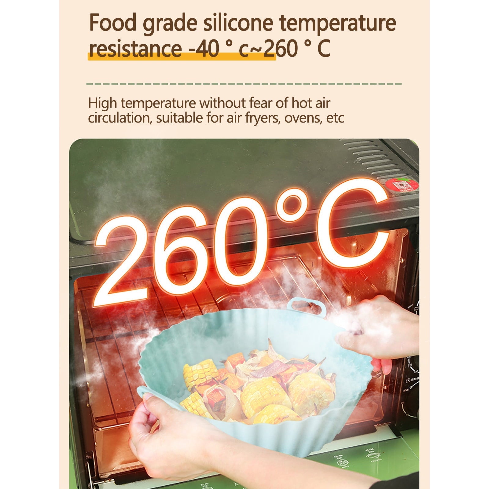 Dezsed Fryer liners Clearance Reusable Air Fryer Silicone Baking Pan Air Fryer Silicone Pad Air Fryer Lined 7.5 Inch Sky Blue