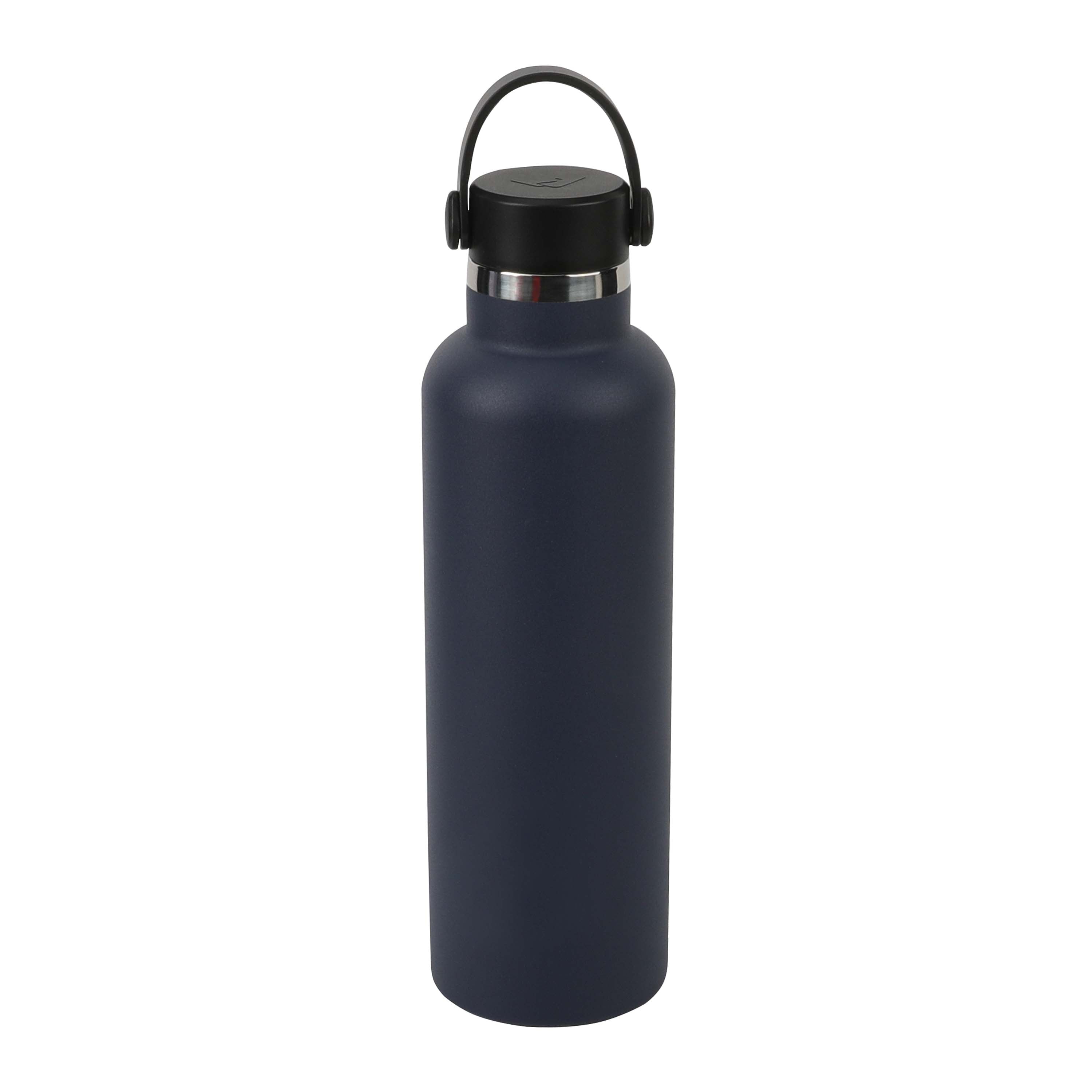 Ozark Trail 24 fl oz Blue Insulated Stainless Steel Water Bottle, Twist Cap with Loop Handle