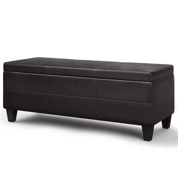 Avalon Tanners Brown Lift Top Rectangular Storage Ottoman