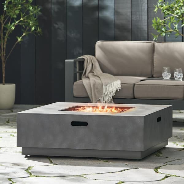 Reign Concrete Square Metal Fire Pit (No Tank Holder)
