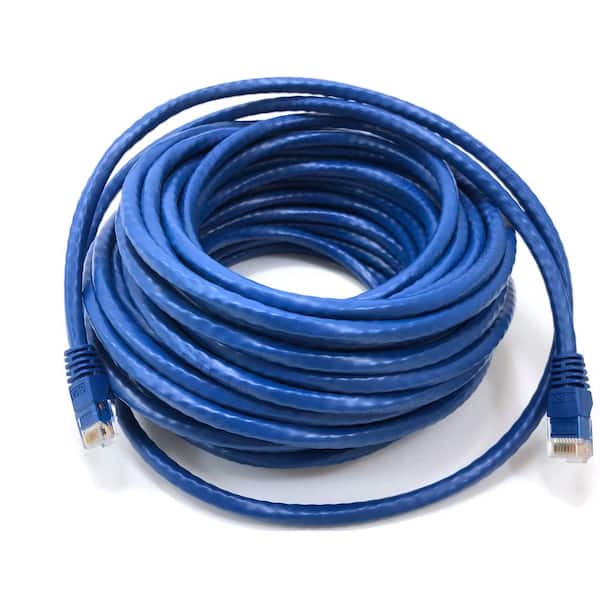 100 ft. Cat 6 Molded UTP Snagless RJ45 Networking Patch Cable - Blue