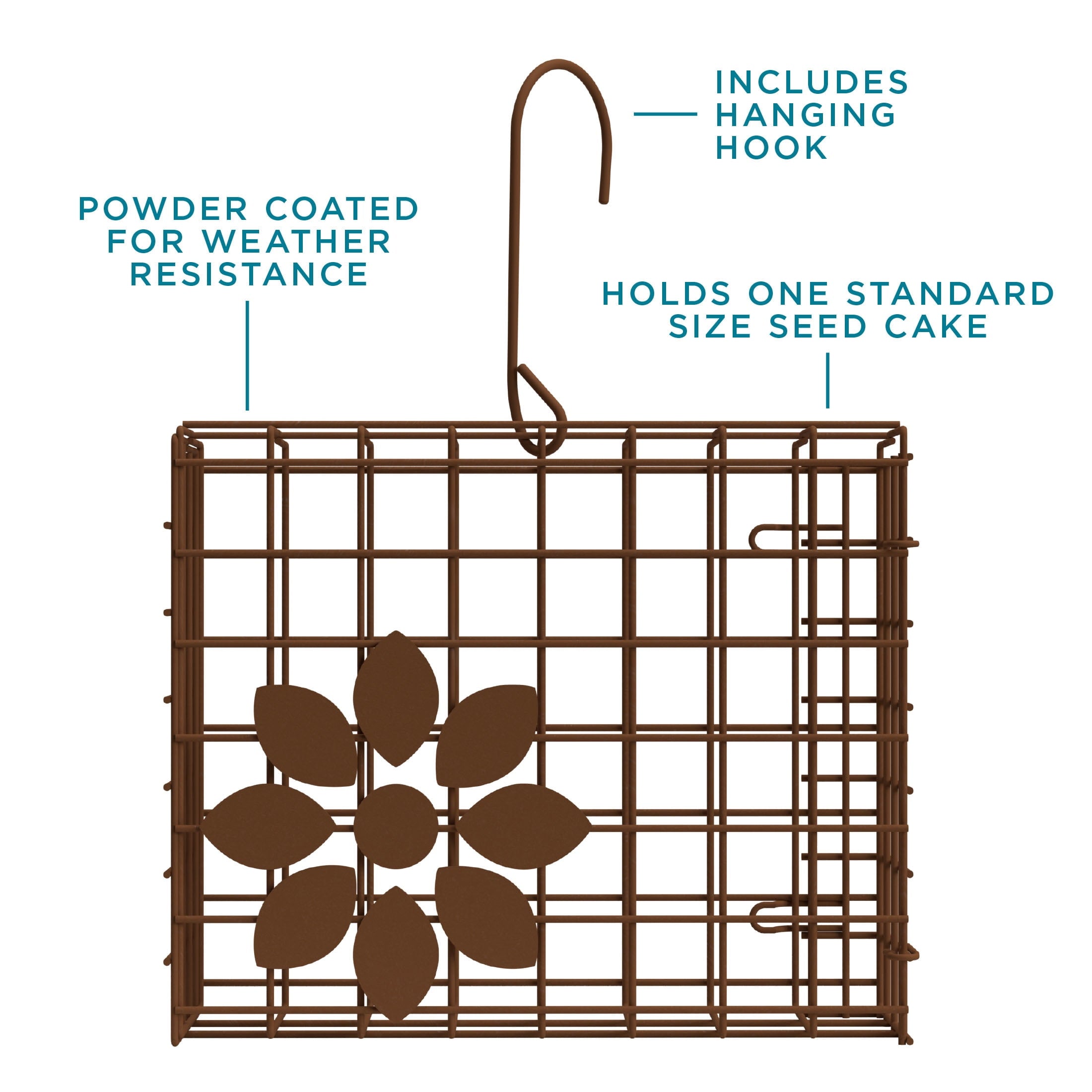 Audubon Park Seed Cake Basket Wild Bird Feeder, Bronze Finish