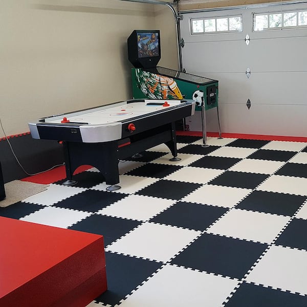 Premium White 24 in. W x 24 in. L Foam Kids and Gym Interlocking Tiles (58.1 sq. ft.) (15-Pack)