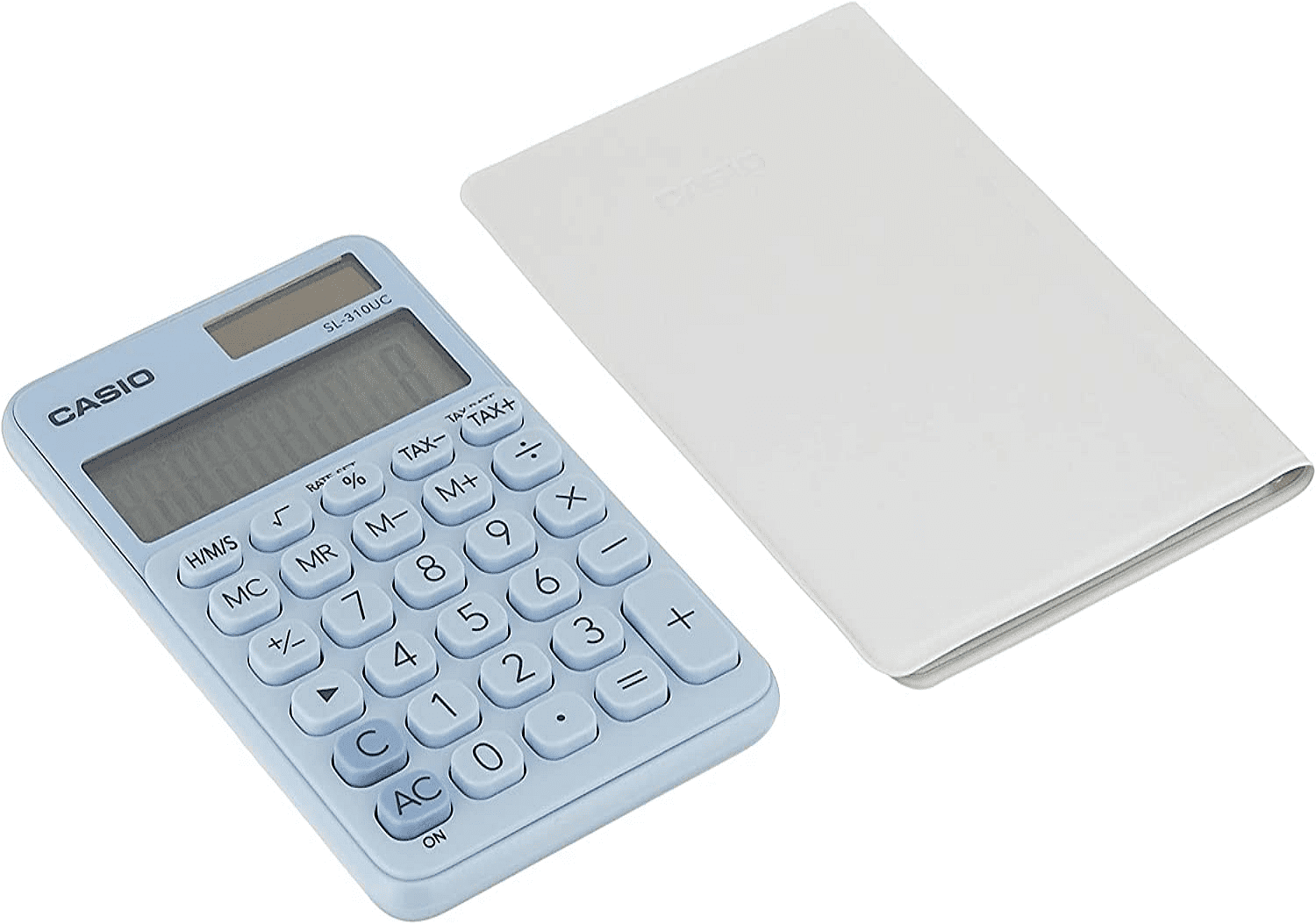 Casio SL-310UC Mini Desk 10 Digit Tax Calculations Light Blue Calculator