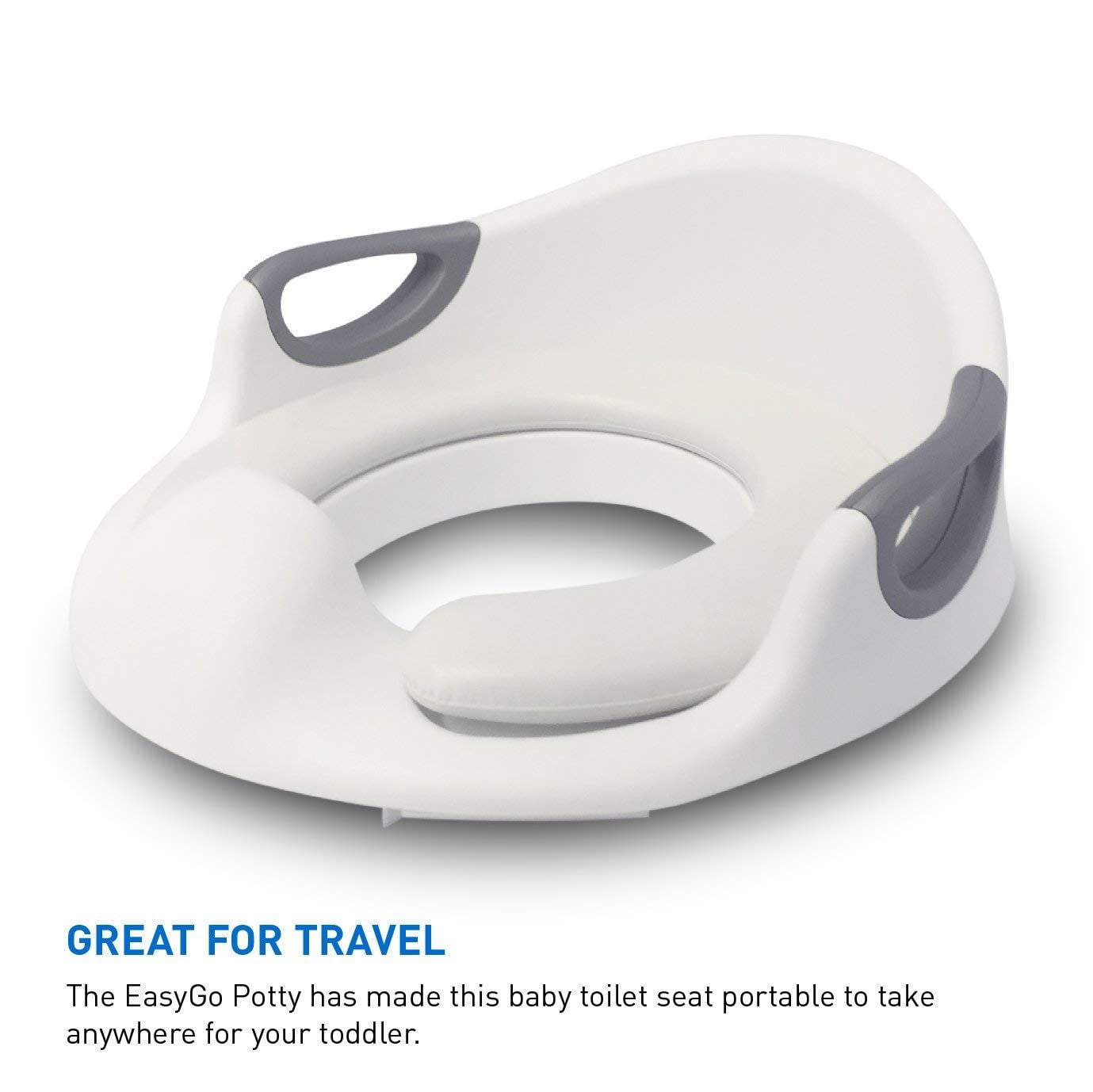 5 Star Super Deals Potty Trainer Toilet Chair Seat For Kids Boys Girls & Toddlers with Cushion Handles - White