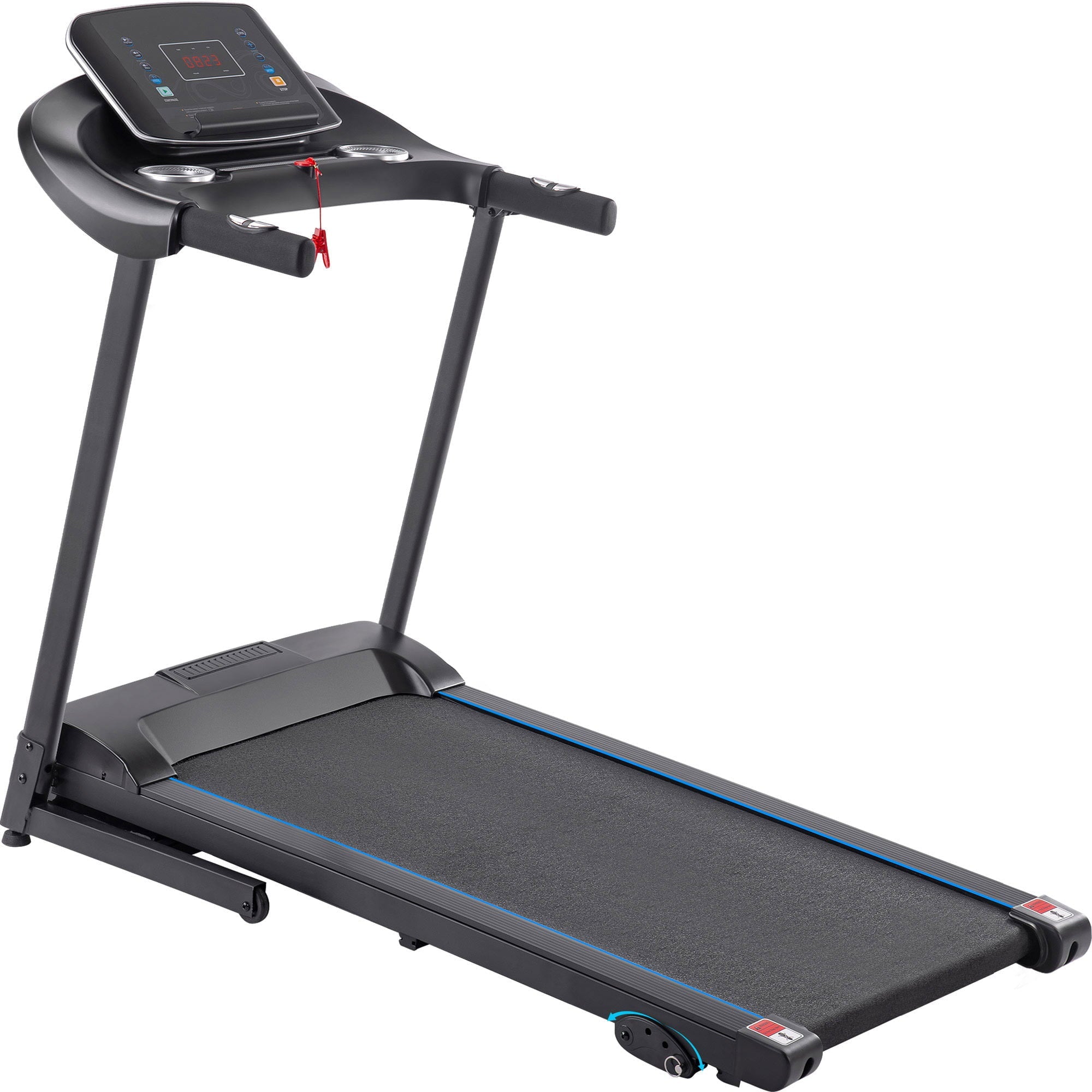 [US IN STOCK]Folding Electric Treadmill 2.5 HP Running Machine with Large LCD Display, 15 Preset Programs, 3 Manual Incline Treadmill- 220lbs