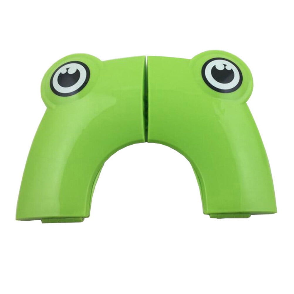 Baby toilet seat cover Foldable Potty Training Seat Baby Travel Toilet Seat Covers Liners with Carry Bag Upgrade Non Design Shaped(Green)