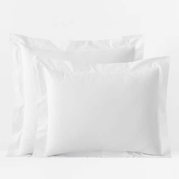 Company Essentials White Organic Cotton Percale Standard Sham
