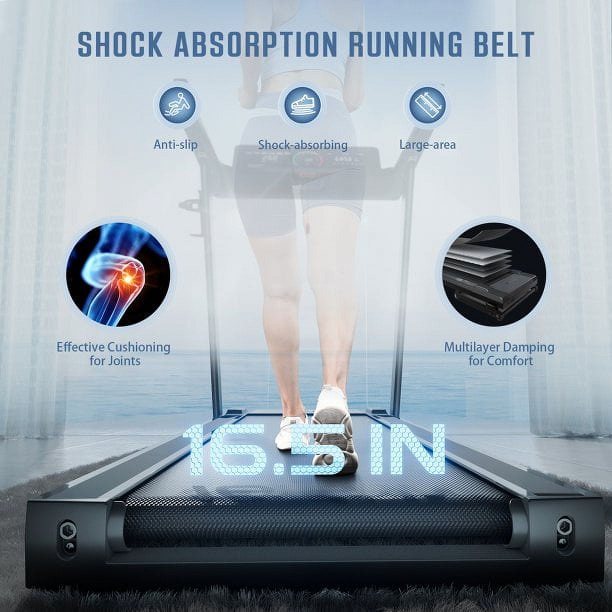 OMA Electric Exercise Treadmills for Home 7200EB with Max 2.5 HP 300 LBS Capacity Foldable Treadmill for Running and Walking Jogging Exercise with 36 Preset Programs and 3-level Incline