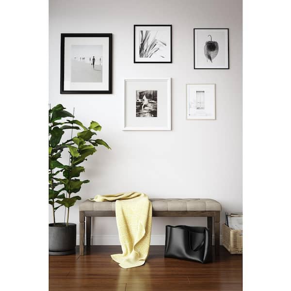 Waverly 48 in. Traditional Ottoman Bench in Natural Linen Look Fabric