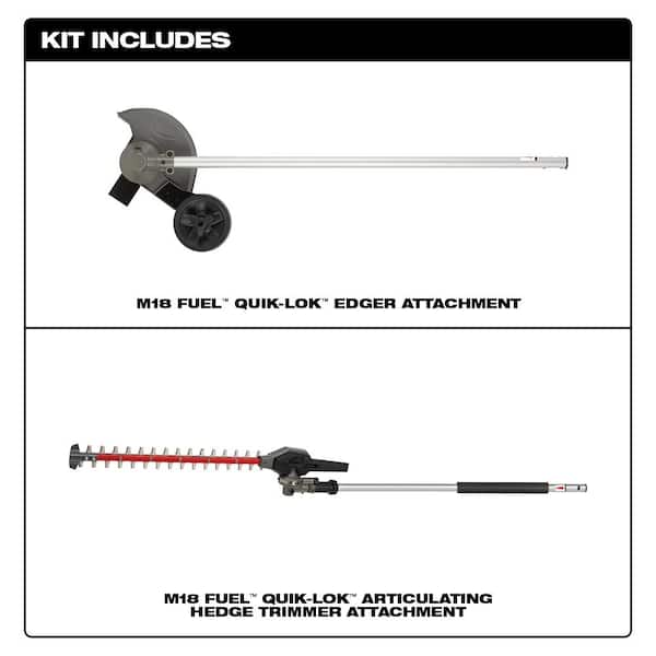M18 FUEL QUIK-LOK 8 in. Edger Attachment and M18 FUEL QUIK-LOK Hedge Trimmer Attachment (2-Tool)