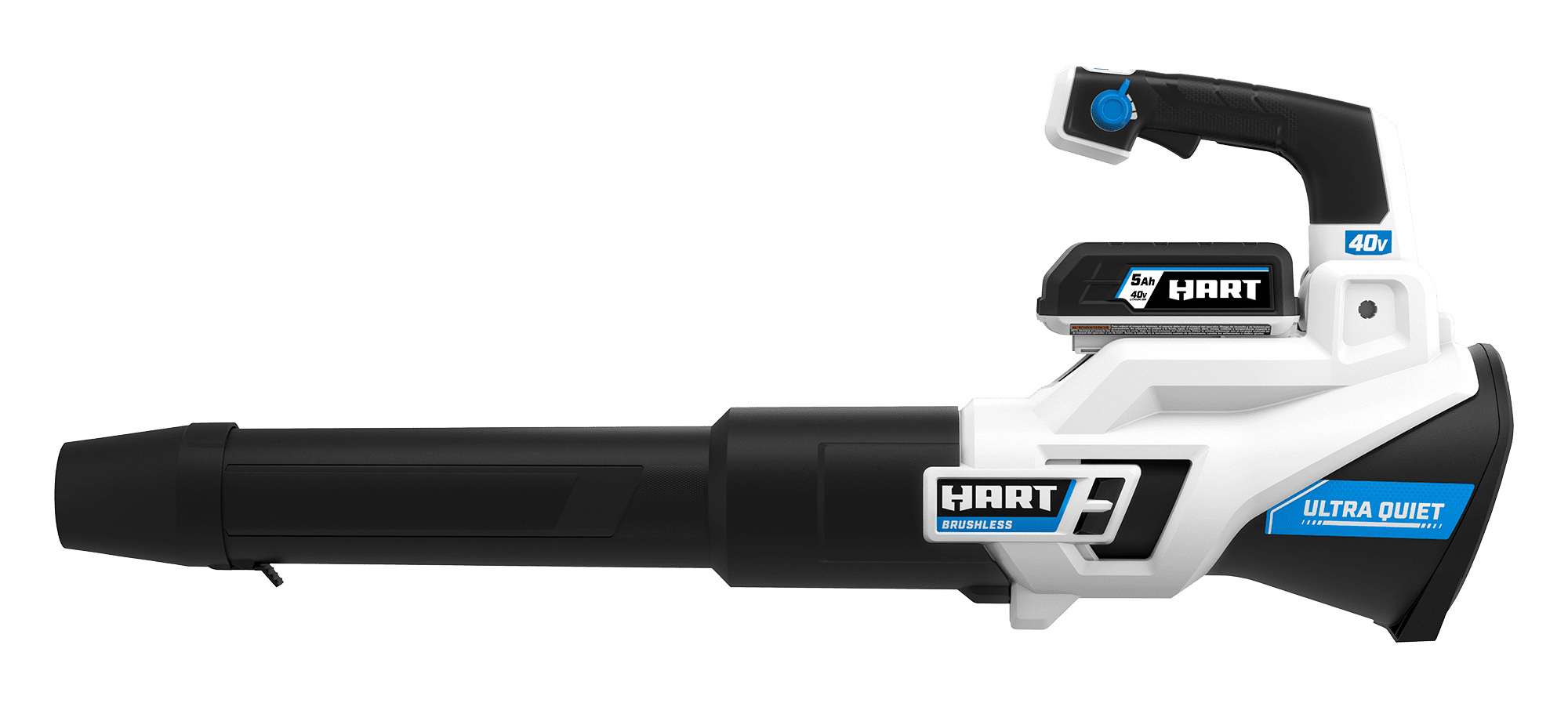HART 40-Volt Cordless SUPERCHARGE Brushless 650 CFM Blower (1) 5.0 Ah Lithium Ion Battery