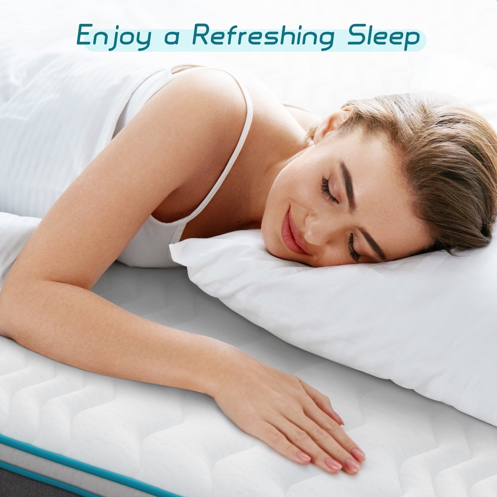 Size Hybrid Mattress, Serweet 10 inch Medium Firm Mattress Queen, with Bamboo Charcoal Memory foam, 7-Zone Innerspring Pillow Top Mattress for Cooler Sleep Supportive & Pressure Relief