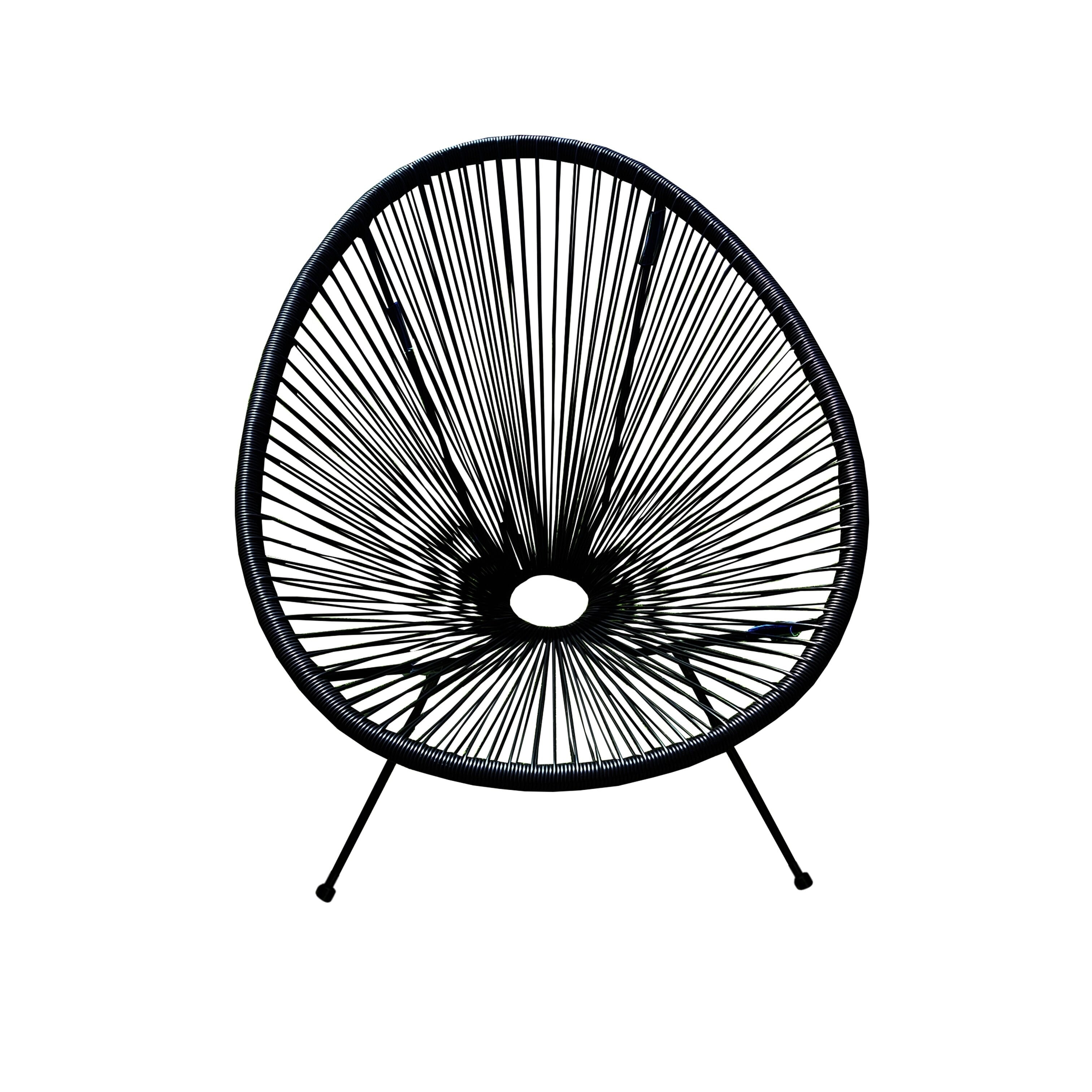 HighlanderHome Water-resistant Retro-modern Outdoor Acapulco Chair White