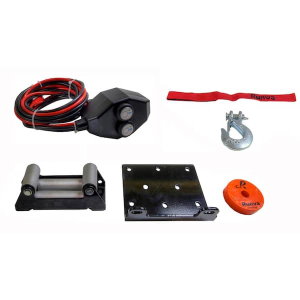4,500 lbs. Capacity 12-Volt Electric Winch with 52 ft. Steel Cable Expert Package