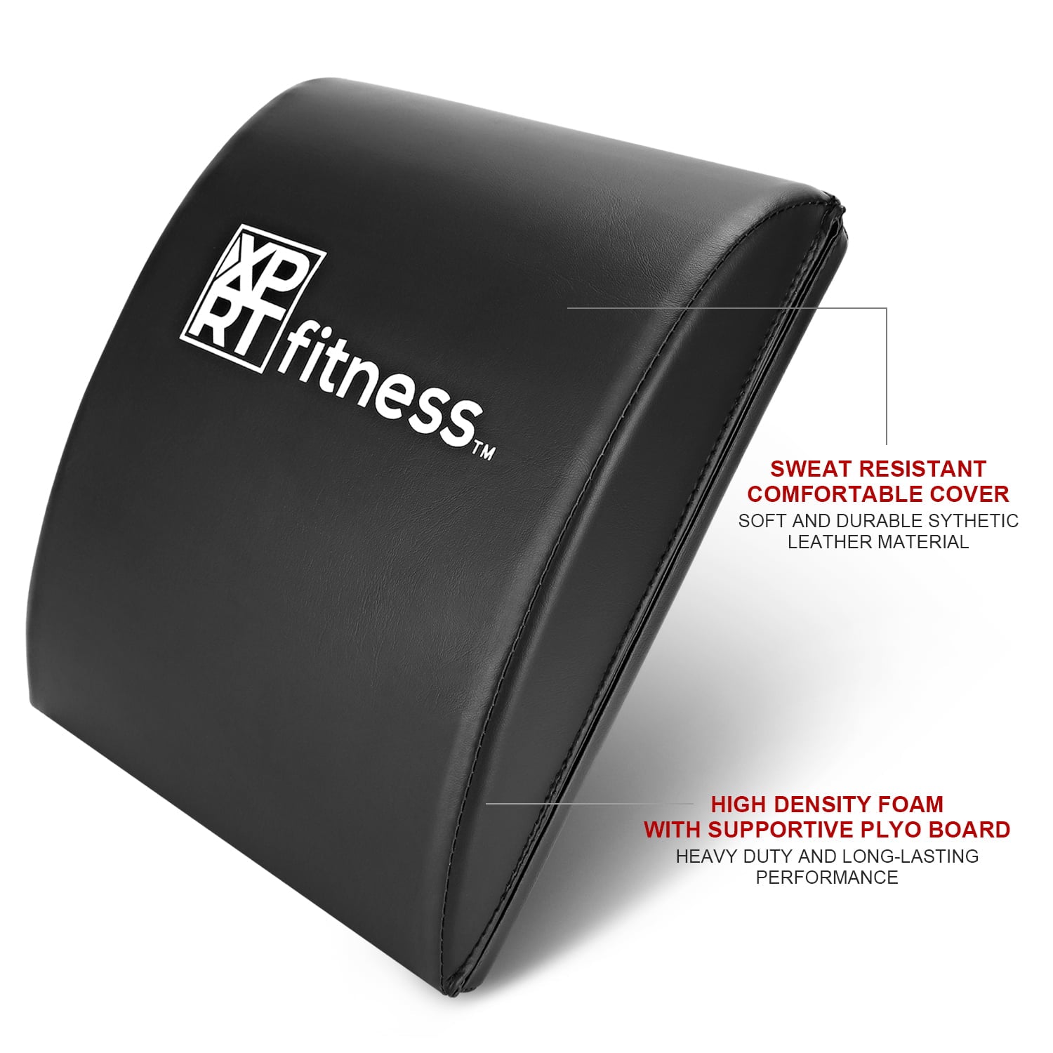 XPRT Fitness Ab Mat with Tailbone Protection Pad – Premium Sit Up Mat for Workout – Compact and Portable – Non-Slip Extended Padding – Comfortable Contoured Shape – Sweat Resistant Cover