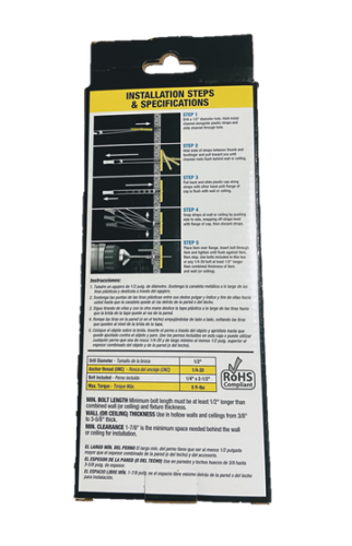 Midwest Fastener Toggler Heavy Duty Toggle Bolt Anchor 1/4in 10pk