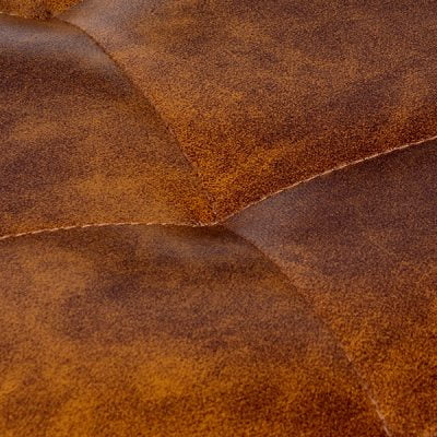 Duhome Counter Height Bar Stools Set of 2, Faux Leather Kitchen Counter Stools with Metal Legs Backless Upholstered, Yellowish Brown