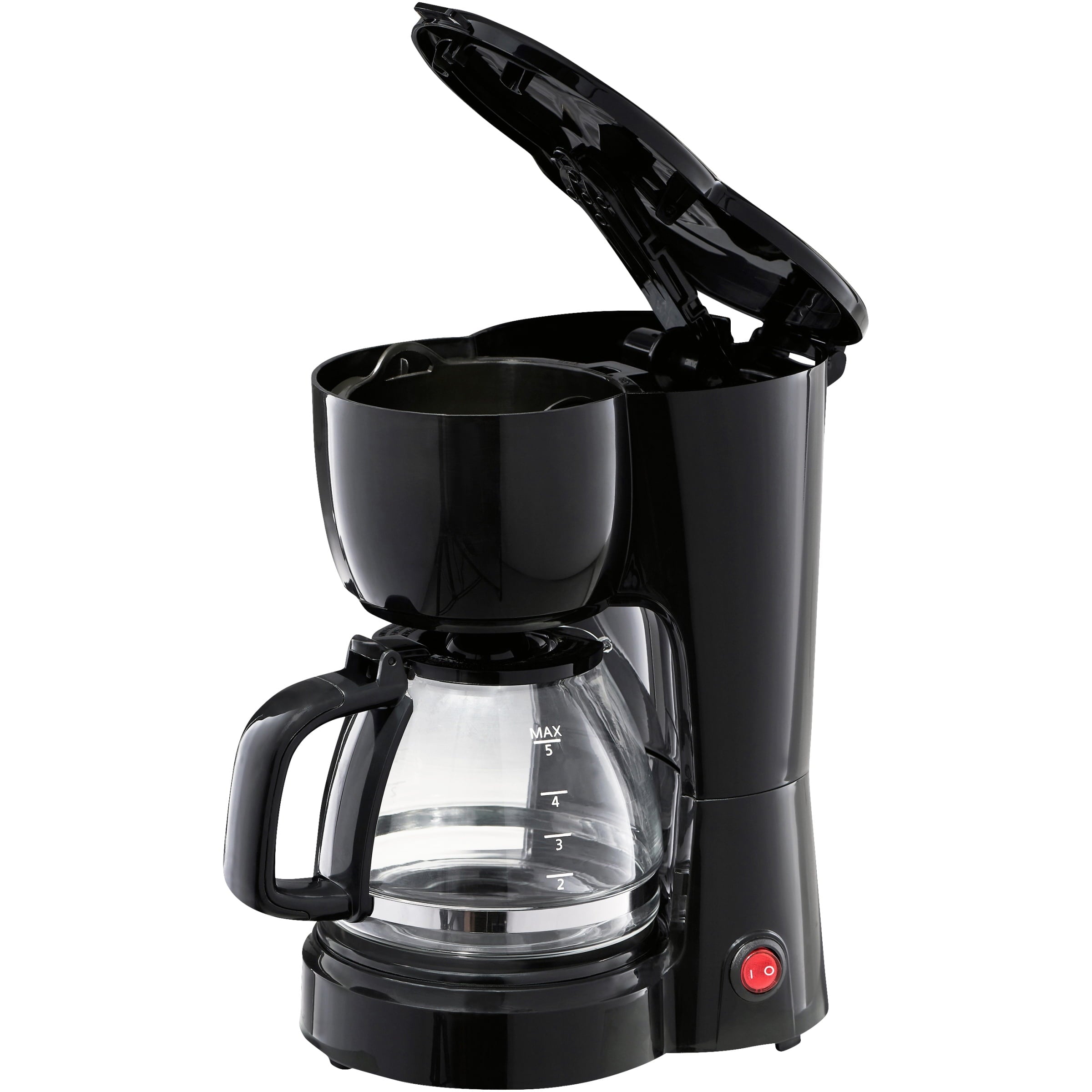 Mainstays Black 5-Cup Drip Coffee Maker, New