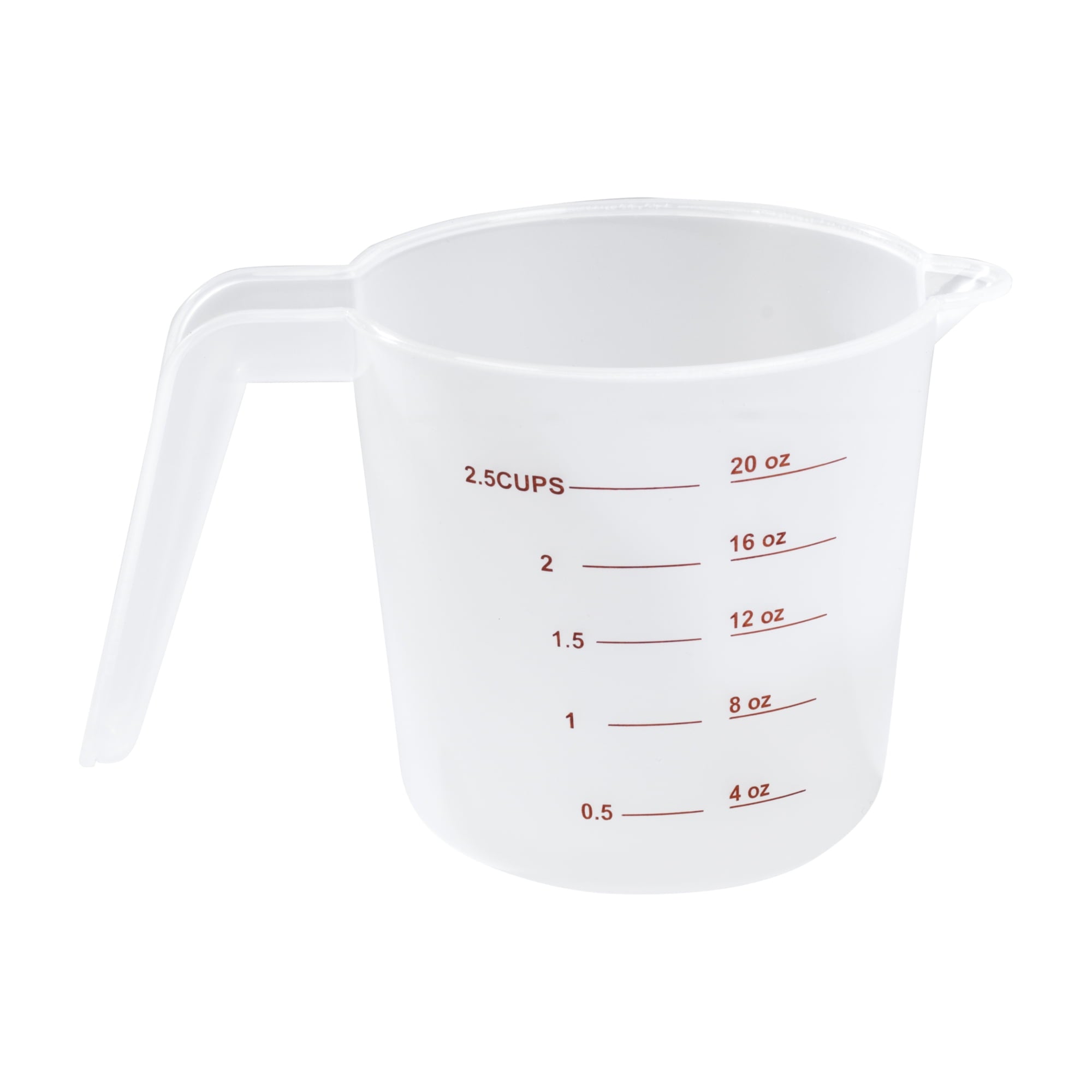 Mainstays 3-Piece Plastic Measuring Cups Set with Spouts, Clear