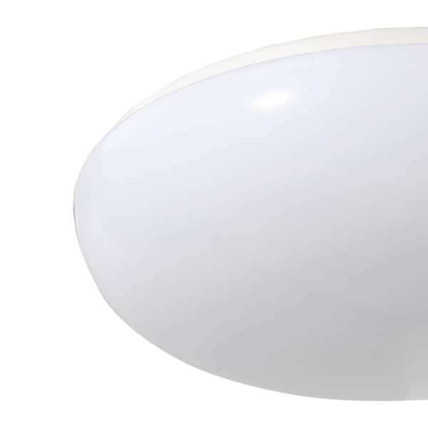 11 in. White LED Low-Profile Residential Round Flush Mount