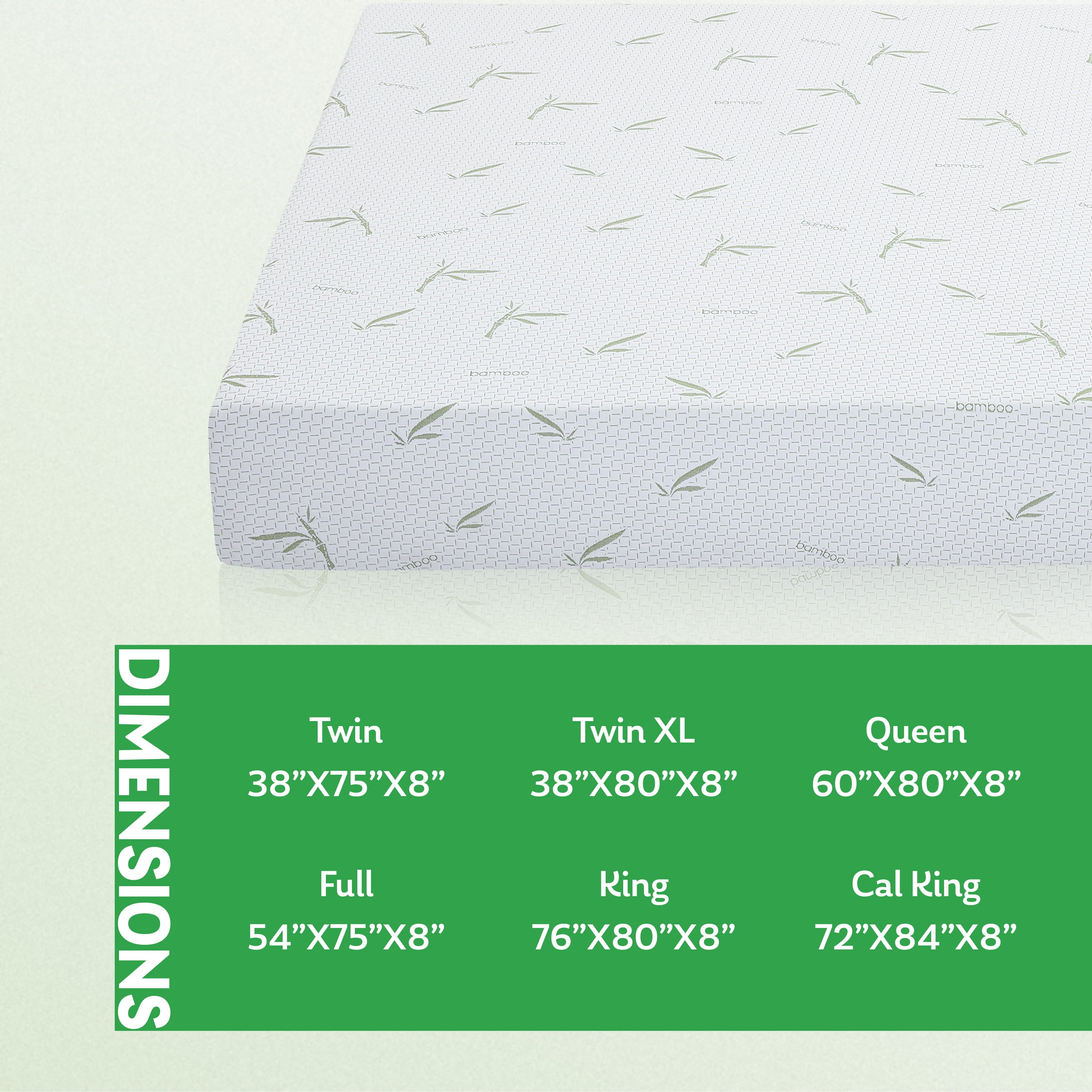 Green Tea Gel Memory Foam Mattress In a Box, Twin Size