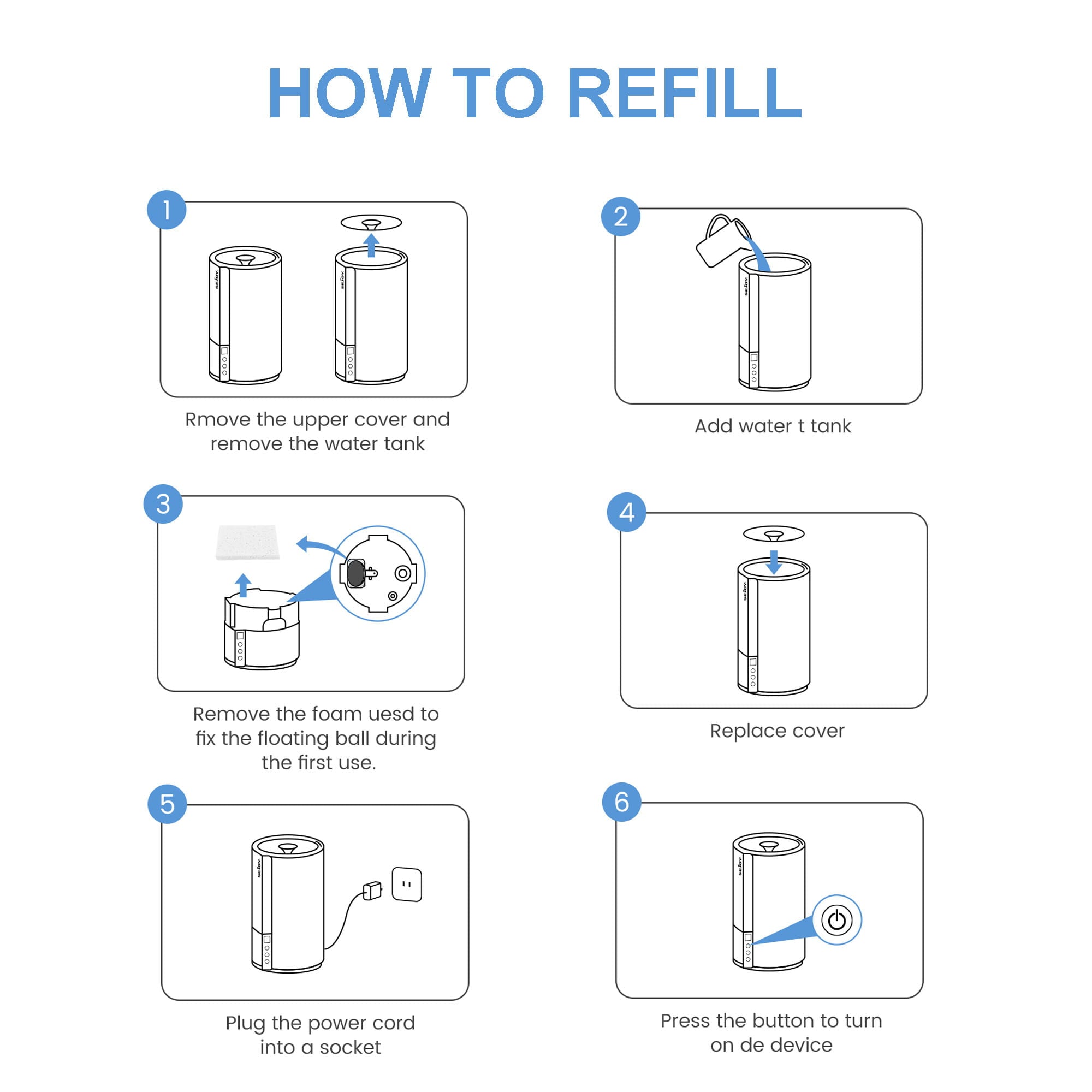 Sejoy Humidifiers for Bedroom, Quiet (3.5L Water Tank) Cool Mist Top Fill Essential Oil Diffuser for Baby Nursery and Plants,  Rapid Ultrasonic Humidification for Home Large Room,Black